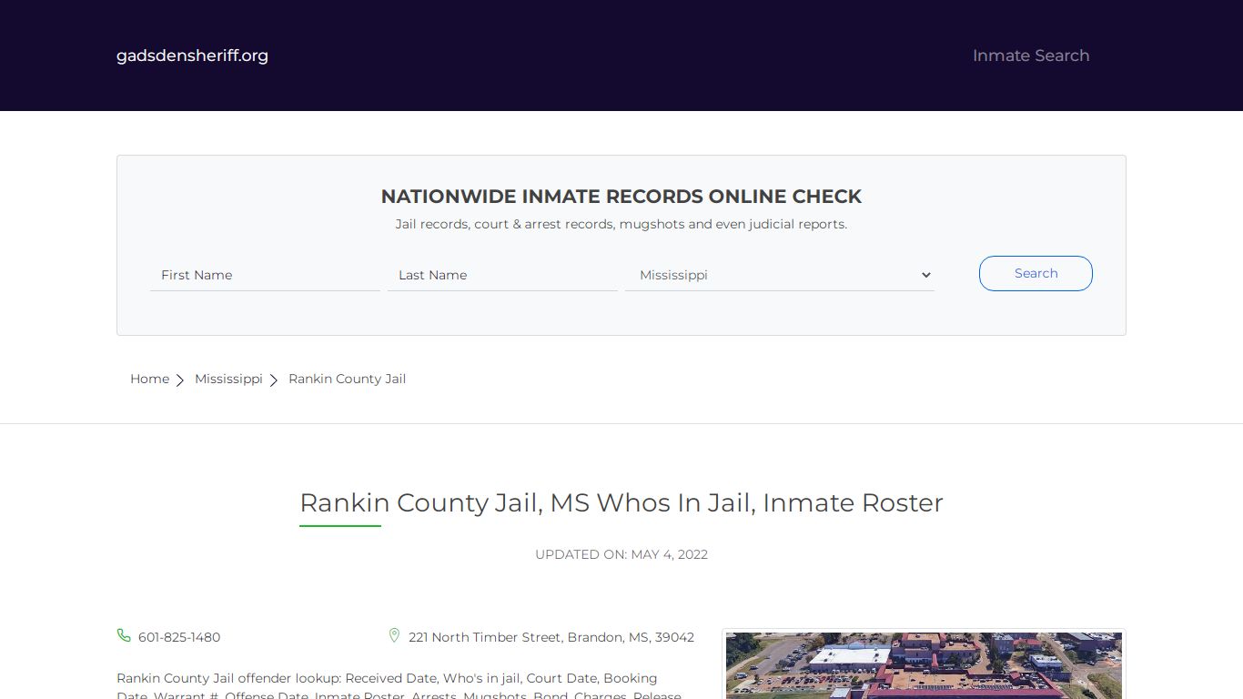Rankin County Jail, MS Inmate Roster, Whos In Jail