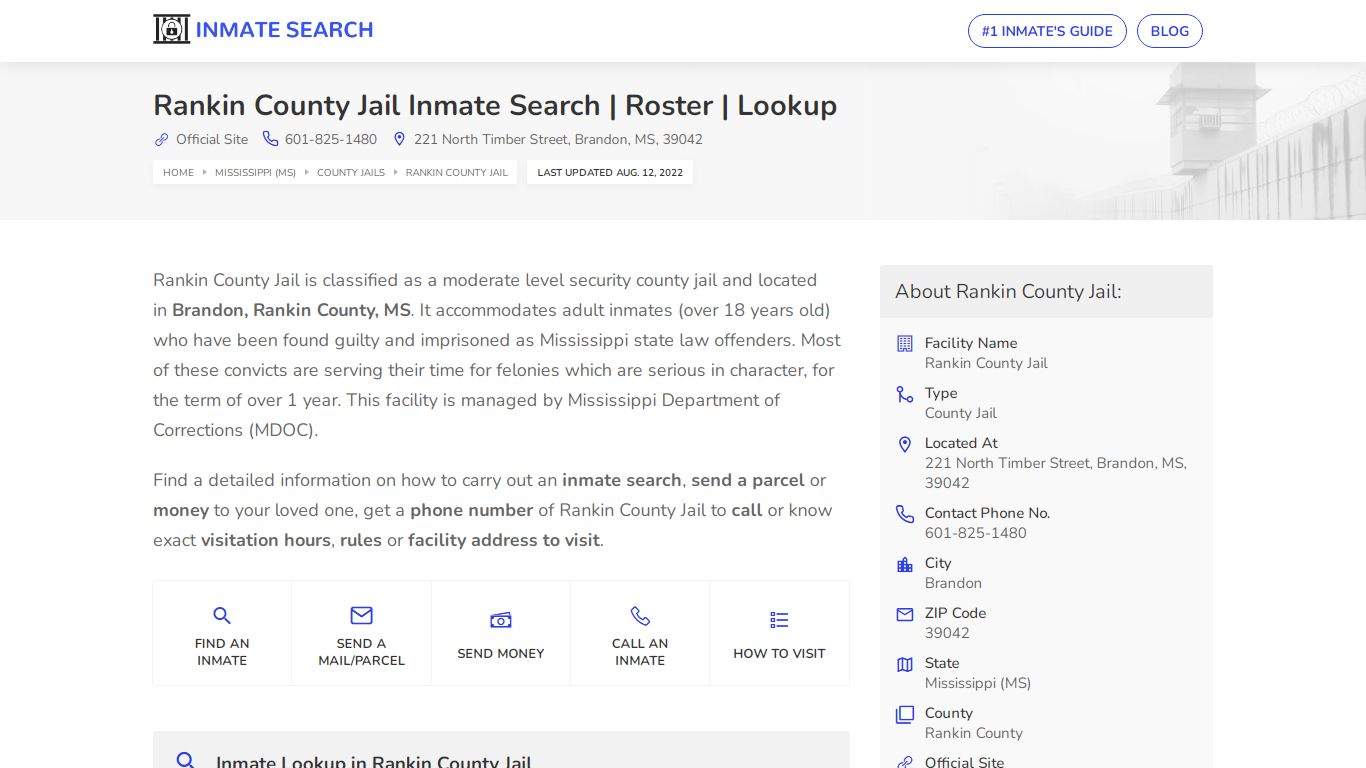 Rankin County Jail Inmate Search | Roster | Lookup