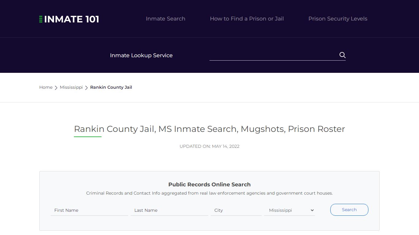 Rankin County Jail, MS Inmate Search, Mugshots, Prison ...